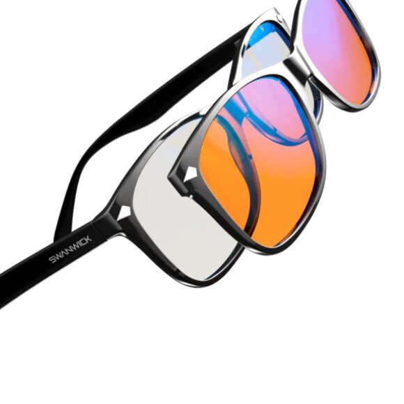 Swanwick Classic Day & Night Magnetic Snap-On Blue Light Blocking Glasses - Picture 1 of 5